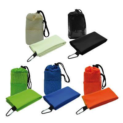 Suede Sports Towel with Carabiner | AbrandZ Corporate Gifts