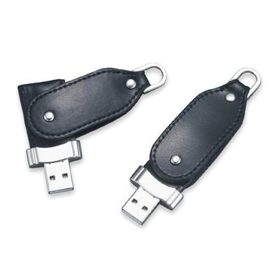 Swivel and Hook Leather USB Drive | AbrandZ Corporate Gifts