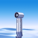 JisuLife Handheld Fan Life9S showcased against a blue background, highlighting its compact design for on-the-go cooling.