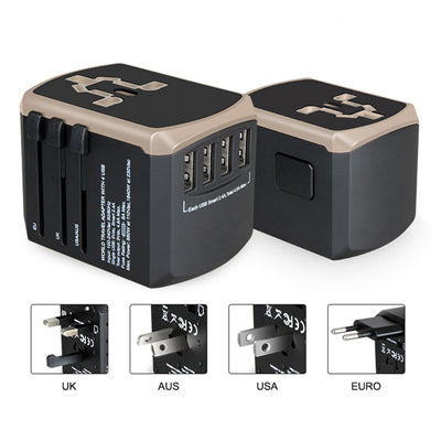 Travel Adapter with 4 USB Port Executive Corporate Gifts Singapore
