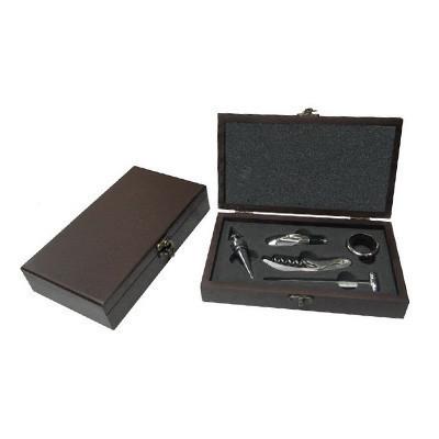 Wine Set with wooden gift Box (5pcs) Executive Corporate Gifts Singapore
