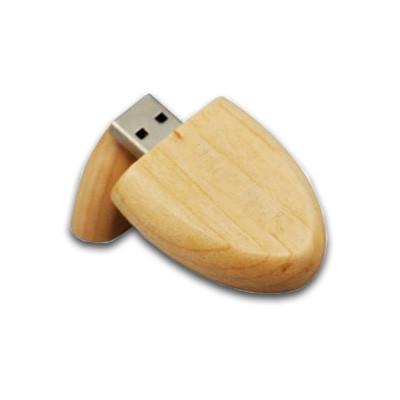 Wooden Oval Shaped USB Flash Drive | AbrandZ.com