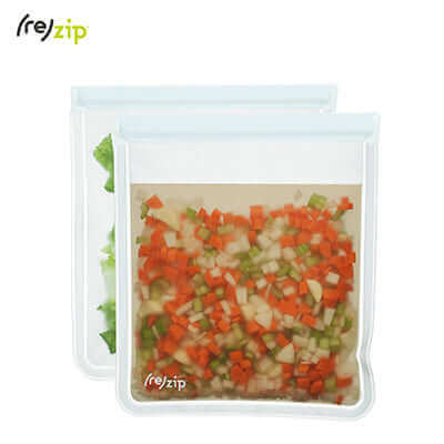 Eco Friendly Rezip Lay-Flat Gallon Leakproof Reusable Storage Bag 2-pack Executive Corporate Gifts Singapore
