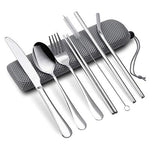 7 Pieces Stainless Steel Cutlery and Straw Set | Executive Door Gifts