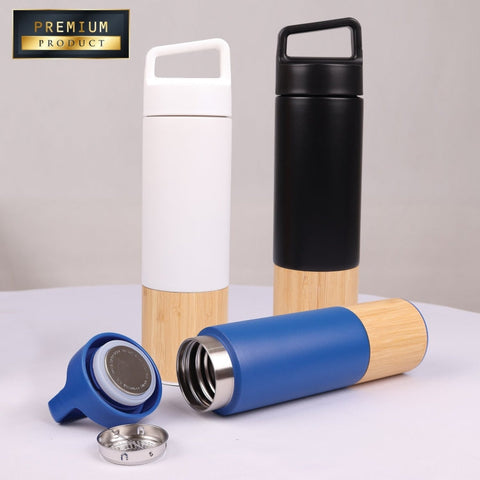 600ml Bamboo and Stainless Steel Flask
