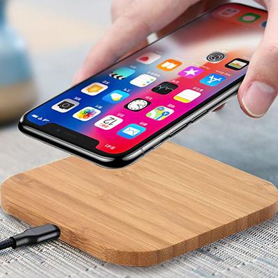 Slim Wood Portable Qi Wireless Charger | Executive Door Gifts
