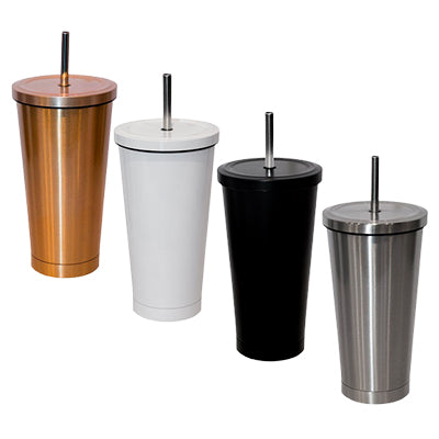 500ml Stainless Steel Tumbler with Straw