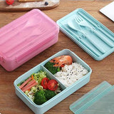 Eco Friendly Wheat Straw Lunch Box with 3pcs Cutlery | Executive Door Gifts