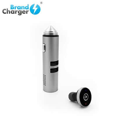 BrandCharger Talky Car USB Charger with Wireless Earpiece | Executive Door Gifts