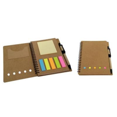 Eco friendly notebook with colored tab sticker | Executive Door Gifts