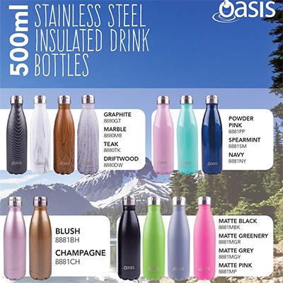 Oasis Stainless Steel Insulated Drinking Bottle | Executive Door Gifts