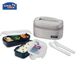 Lock & Lock 2-tier BPA Free Lunch Box with Cutlery | Executive Door Gifts