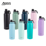 Oasis Stainless Steel Insulated Sports Water Bottle with Screw Cap 1.1L