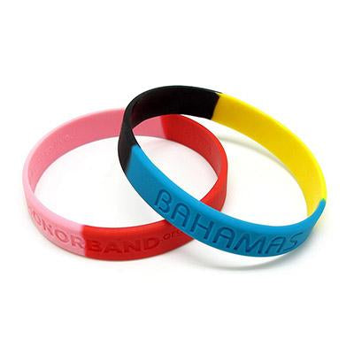 Custom Segmented Colour Silicone Wristband | Executive Door Gifts