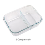 Glass Food Container with Divider