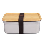 Stainless Steel Lunch Box with Bamboo Lid