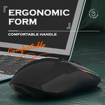 Rechargeable Wireless Mouse with Ergonomic Stressless Gripping
