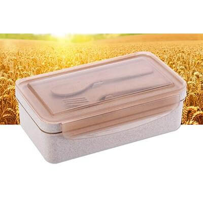 Eco Friendly Wheat Straw Lunch Box with Cutlery Executive Corporate Gifts Singapore