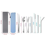7 Pieces Stainless Steel Cutlery and Straw Set | Executive Door Gifts