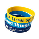 Custom Colour Filled Debossed Silicone Wristband | Executive Door Gifts