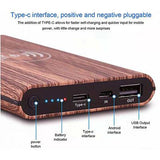 Woodgrain Qi Wireless power bank charger | Executive Door Gifts