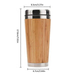 Bamboo Stainless Steel Coffee Mug with Leak-Proof Cover | Executive Door Gifts
