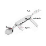 4 in 1 Multifunction Stainless Steel Foldable Travel Cutlery | Executive Door Gifts