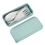 Compact Foldable Wheat Straw Cutlery Set | Executive Door Gifts