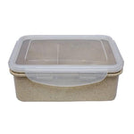 Eco Friendly Rectangle Wheat Straw Lunch Box with Compartment | Executive Door Gifts