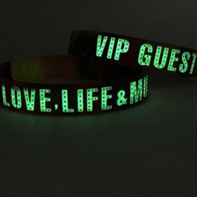 Silicone Wristband with Glowing Text | Executive Door Gifts