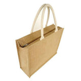 Eco Friendly Jute Tote Bag with Zip | Executive Door Gifts