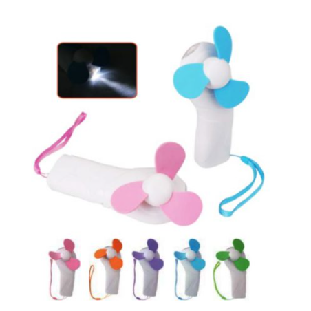 Portable Fan with LED Light and Strap