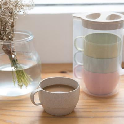 Eco Friendly Wheat Straw Jug with Coffee Executive Corporate Gifts Singapore