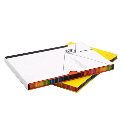 Hard Cover Leather Notebook with Rainbow Edge | Executive Door Gifts