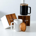 Ceramic Mug with Natural Wooden Lid | Executive Door Gifts