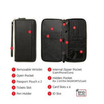 PU Leather Passport Wallet with Zipper | Executive Door Gifts