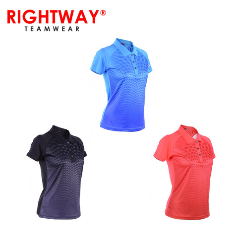 Rightway WOF 32 Women Reflective Collared Sublimation Polo  T-Shirt | Executive Door Gifts