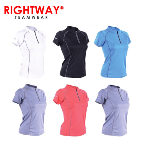Rightway WOZ 45 Women Reflective Design Zipper T-Shirt | Executive Door Gifts