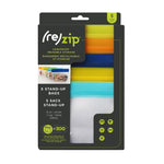 Rezip Stand-Up 1-cup | 8-ounce Leakproof Reusable Storage Bag 5-pack