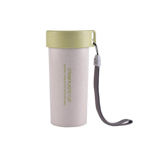 Wheat Straw Water Bottle with Lid and Strap | Executive Door Gifts