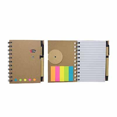 Notebook with Colour Post-its & Ballpen | Executive Door Gifts