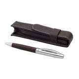 Balmain Leather wrapped barrel Ballpoint Pen | Executive Door Gifts