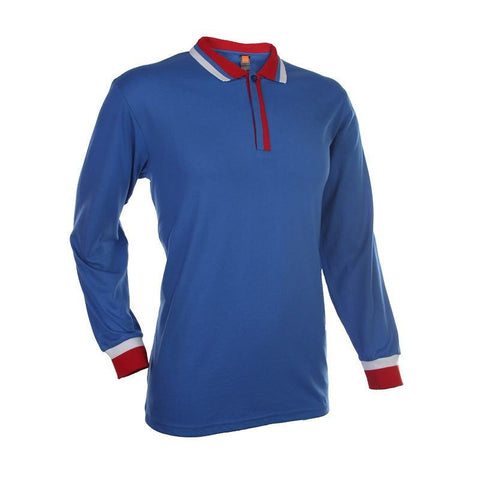 Basic Jersey Contrasting Long Sleeve Polo T-shirt | Executive Door Gifts