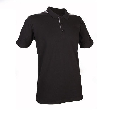 Classic Honeycomb Polo T-shirt with shoulder Striped Accents | Executive Door Gifts
