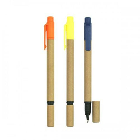 Eco Friendly Recycled Paper Ball Pen & Highlighter | Executive Door Gifts