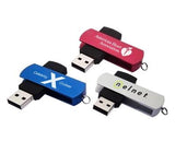 Aluminium and Rubber Coated Swivel USB Flash Drive | Executive Door Gifts