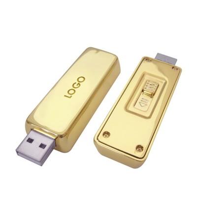 Novelty Gold Bar Bullion Shaped Premium Gold Bar USB Flash Drive | Executive Door Gifts