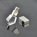 Pentagon Shaped Crystal USB Drive with LED Light | Executive Door Gifts