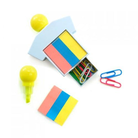 Highlighter With Post It Pad And Paper Clips | Executive Door Gifts