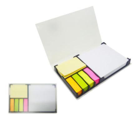 Notepad with post-it in translucent PVC cover